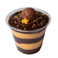Carrot cake with Belgian chocolate Brigadeiro (Bolo de Cenoura no Copo)